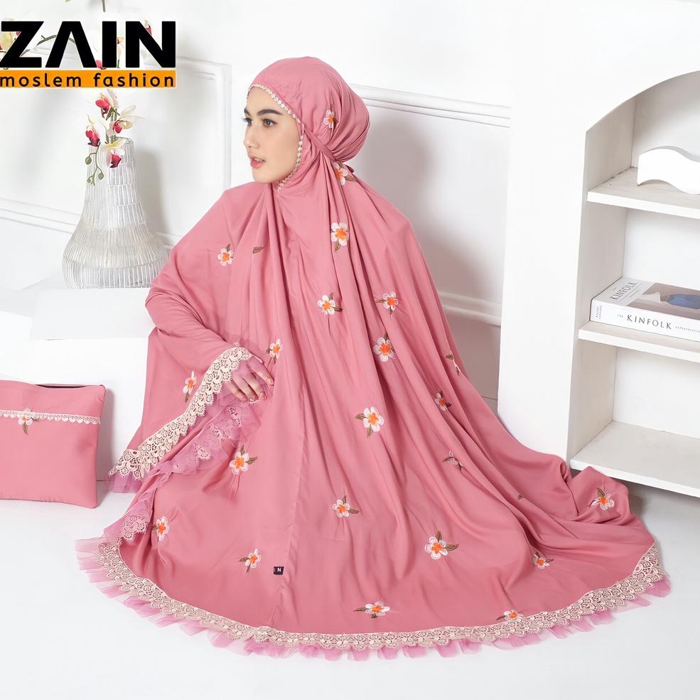 LANGSUNG ATC ZAIN - Mukena Dewasa Rayon Bordir Bunga Matahari Series Zain