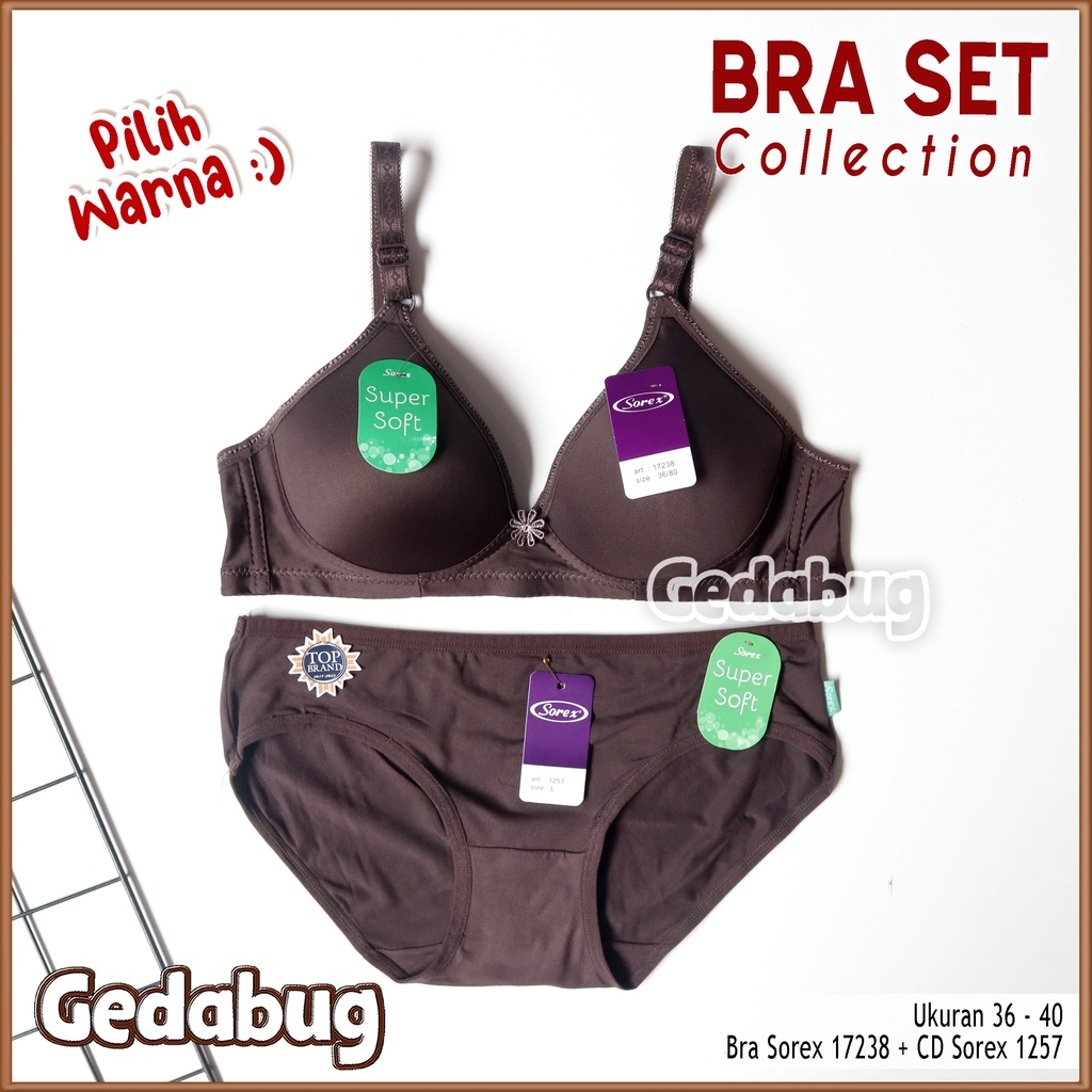 Bra Set Wanita Sorex 17238 + CD Sorex 1257 | Bra set elegant wanita dewasa | Gedabug