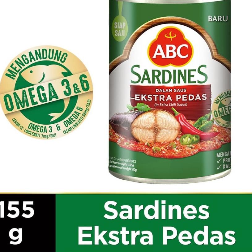 

Best Price SARDEN SAUS EXTRA PEDAS ABC SARDINES IN EXTRA CHILLI SAUCE 155GR