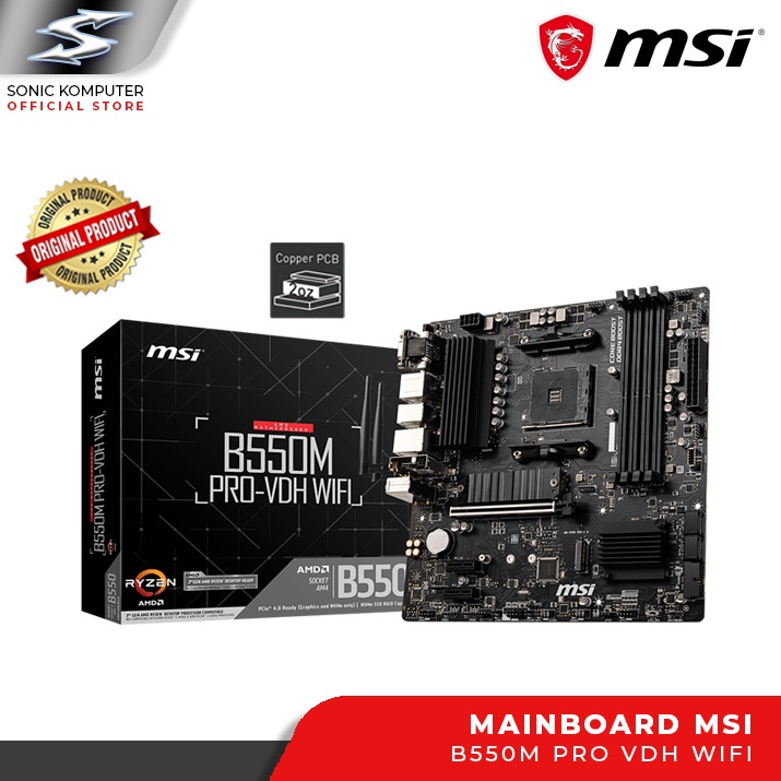 MSI B550M PRO VDH WIFI Motherboard AMD Ryzen AM4 Micro ATX