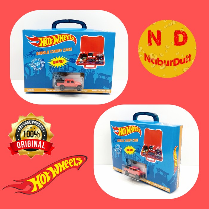 HOT WHEELS PAKET CARRY CASE KOPER KOTAK BOX ORIGINAL MATTEL HOTWHEELS