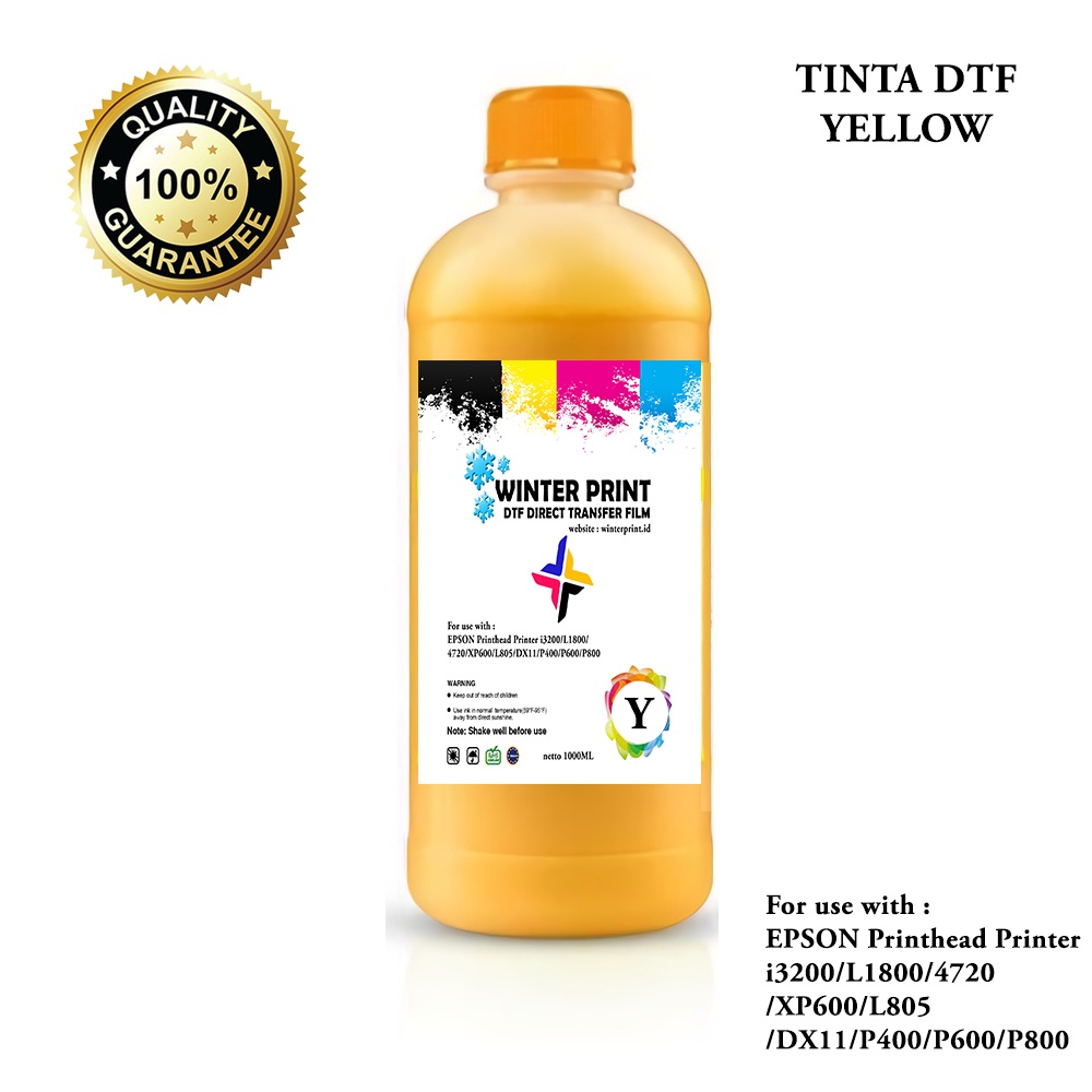 TINTA DTF CMYK + White PREMIUM QUALITY 1 LITER SABLON PRINTER KAOS DTF