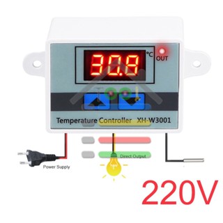 DIGITAL THERMOSTAT XH-W3001 TEMPERATURE PENGATUR SUHU OTOMATIS AC 220V