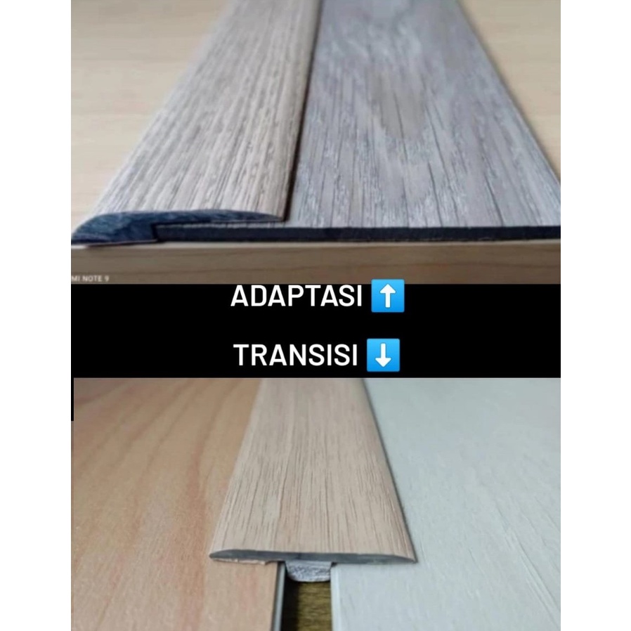 Aksesoris PVC List Adaptasi / Transisi / Ending Vinyl / Aksesoris Lantai SPC & Vinyl