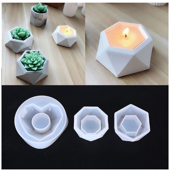 Succulent Pot Shape Silicone Mold