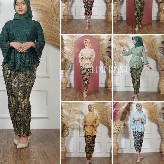 ❇ [ PART 2 ] kebaya modern brukat Rinjani harga paling murah bahan tidak panas Atasan Kebaya Brokat 