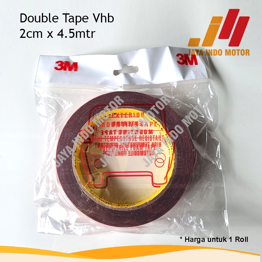 Double tape VHB Merah 22mm x 4.5mtr Serupa 3M