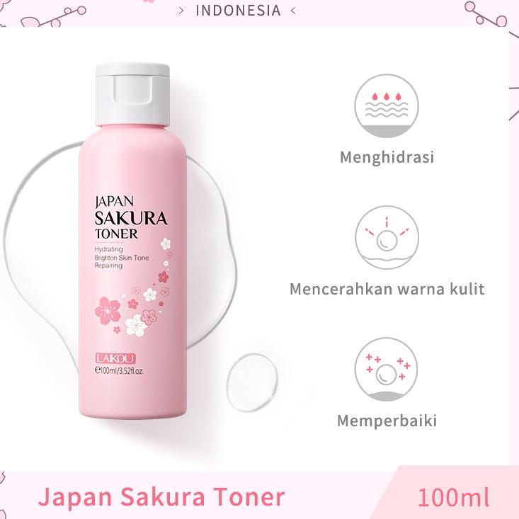 ✰ LAIKOU Japan Sakura Toner Cherry Blossom Serum Air Me Mengurangi Bintik-bintik Mengencangkan Kulit
