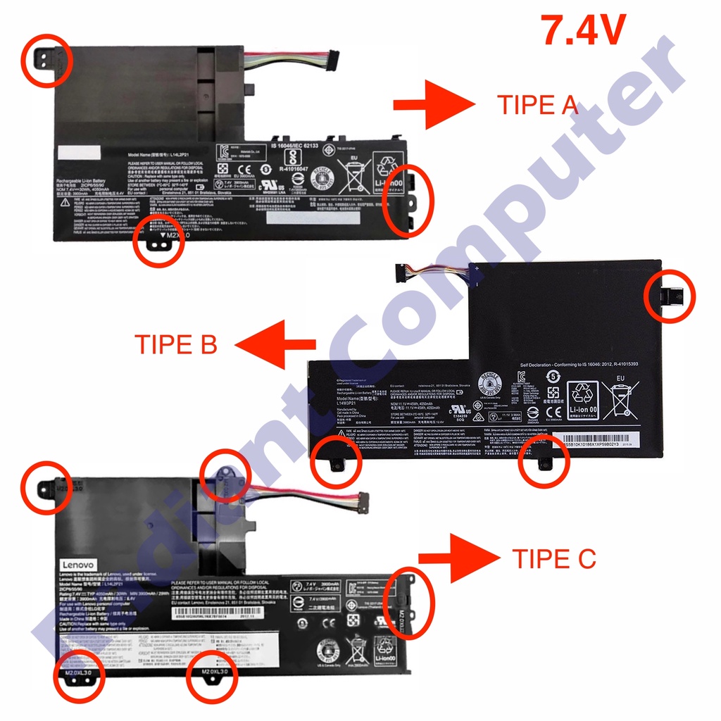 Baterai Lenovo Ideapad 310S-14AST 310S-14IKB 310S-15IKB 300S-14ISK