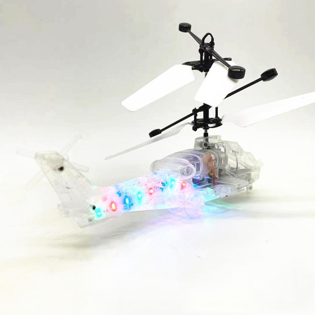 &lt;^ SJA ^&gt;  Helikopter Transparan Mainan Anak Dengan Remote Control Led RC Dan Sensor Tangan