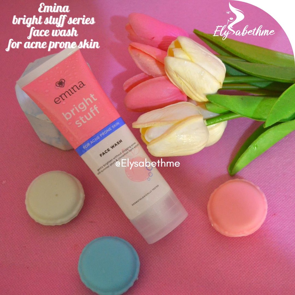 ✿ELYSABETHME✿ ˜”*°• emina •°*”˜. Emina bright stuff acne prone jerawat face wash 100ml sabun cuci muka mencerahkan sekaligus mengobati jerewi