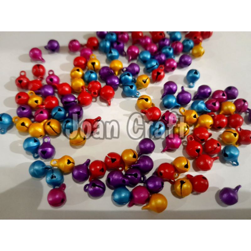 Lonceng warna warni krincingan warna warni kecil 5mm per 10 biji