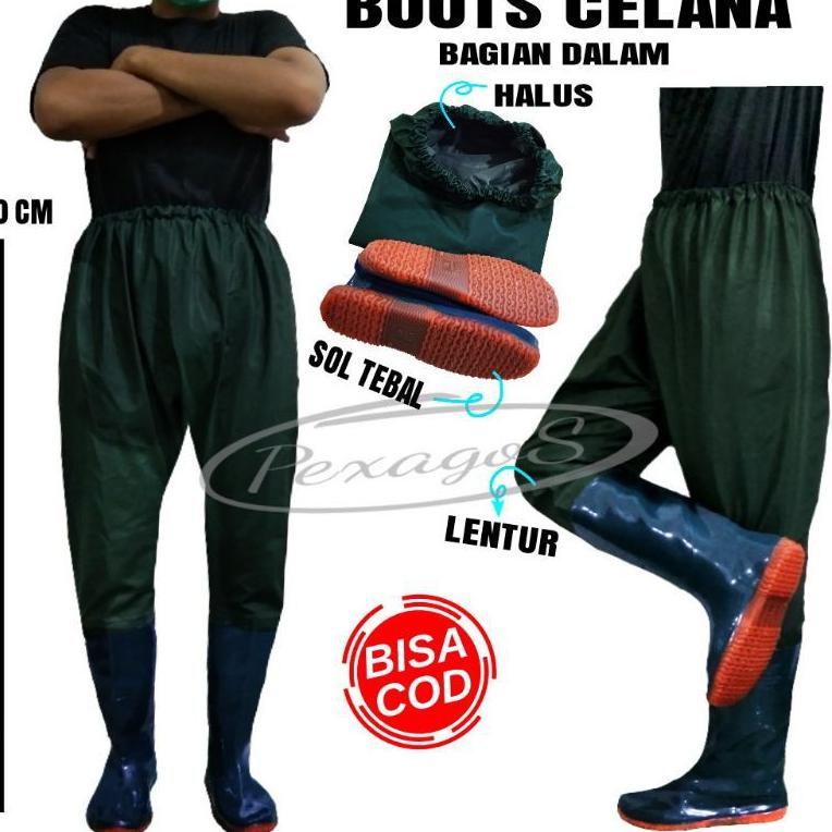 BEST SELLER SEPATU BOOTS KARET CELANA PANJANG SEPINGGANG PETANI SAWAH ((110 cm )) SEPATU SAWAH BOOTS