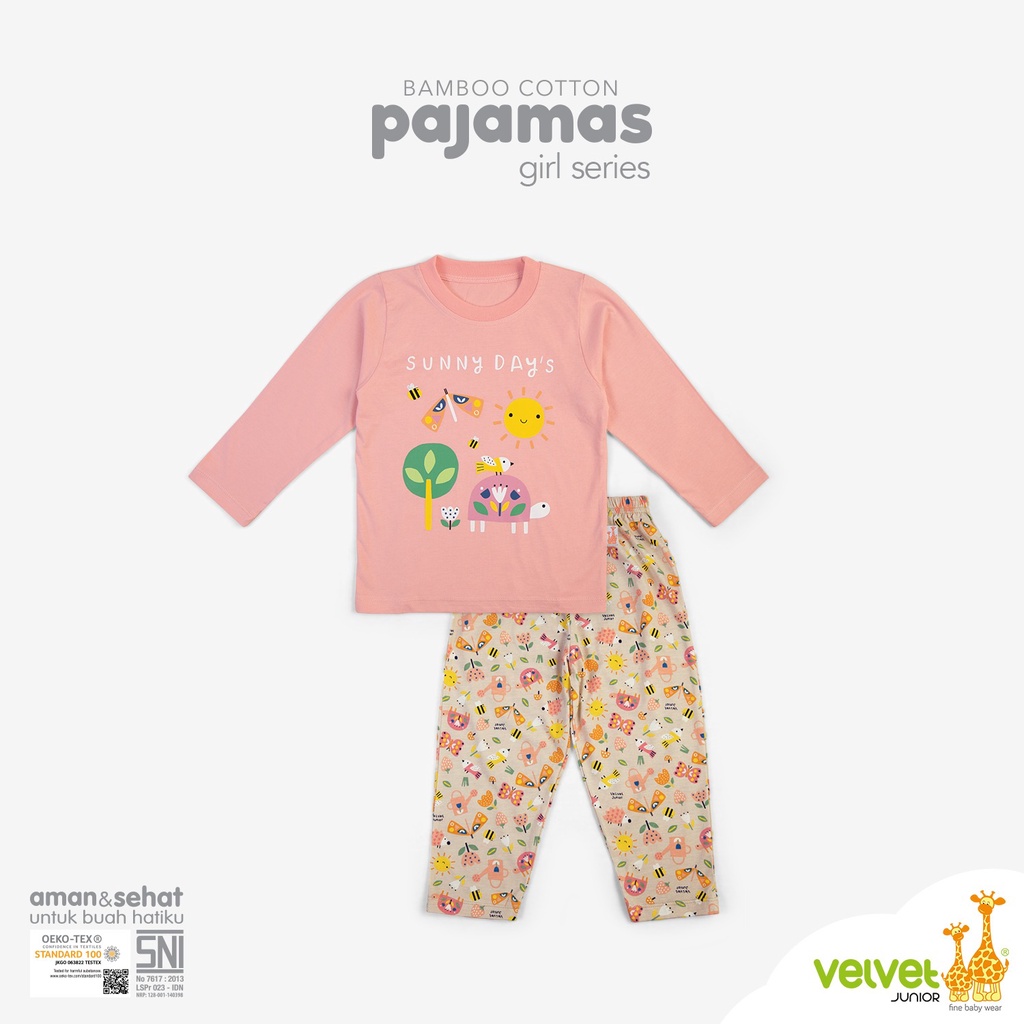 VELVET Mix n Match Cotton Bamboo Velvet Junior Piyama Anak Bambu