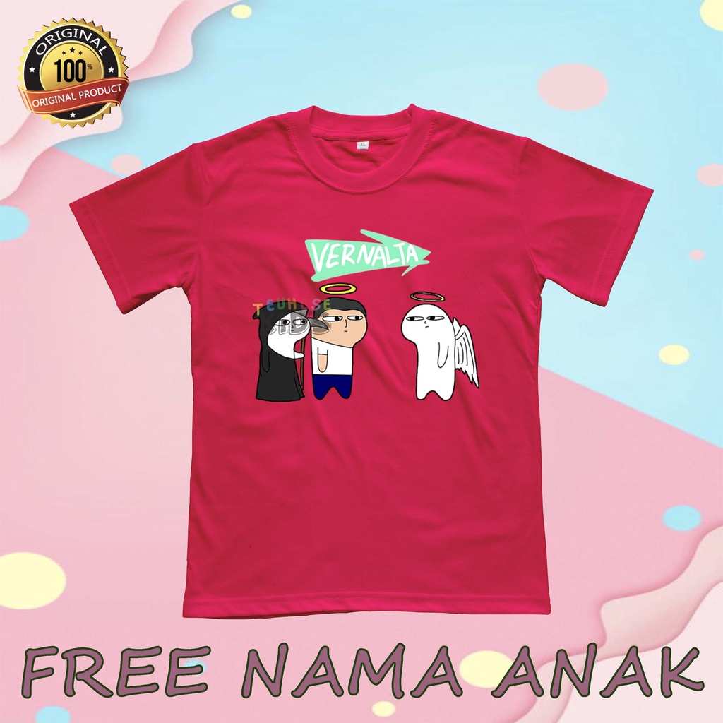 (FREE NAMA) baju kaos atasan anak motif "WINDAH BASUDARA x  MARTIN VERNALTA" bahan cottun premium Da