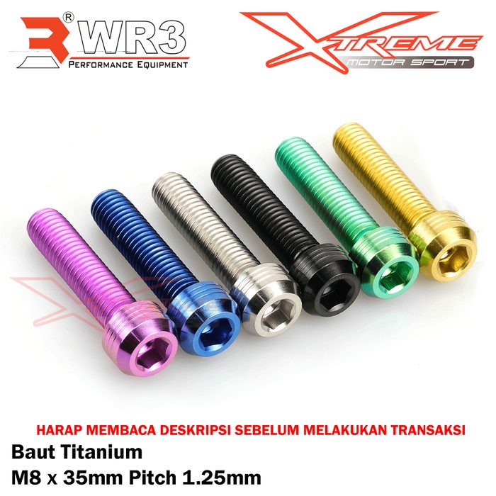 Baut Kaliper Titanium Wr3 Untuk Breket Brembo Depan Belakang