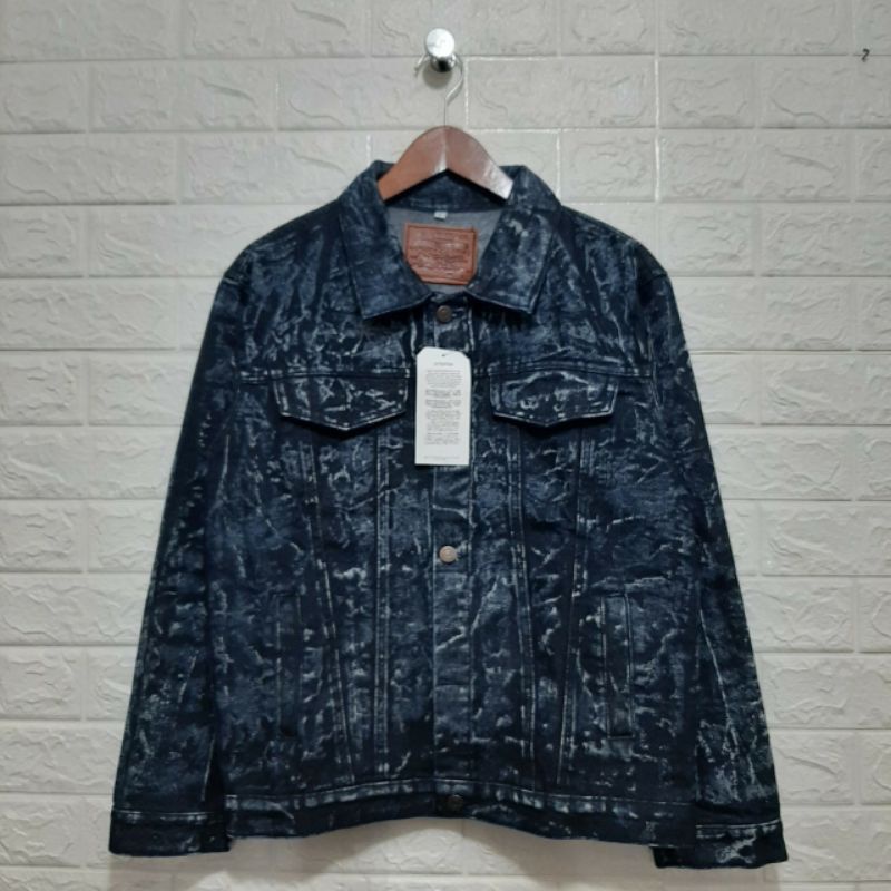 Jaket Jeans Cowok Jaket Jeans pria Jaket Denim Jaket Senu Biru Senu hitam Premium Outfit Pria Jaket 