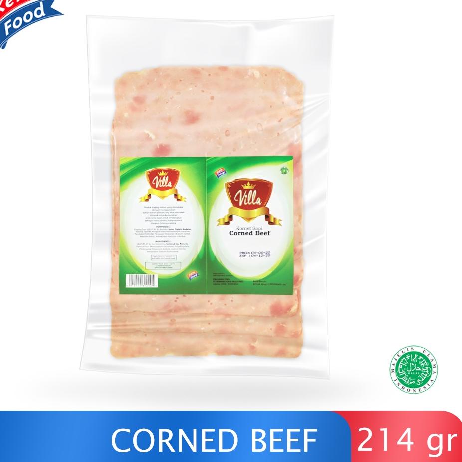 

Baru2t7Sh Villa Beef Corned - Kornet Daging Sapi Slice - 214gr