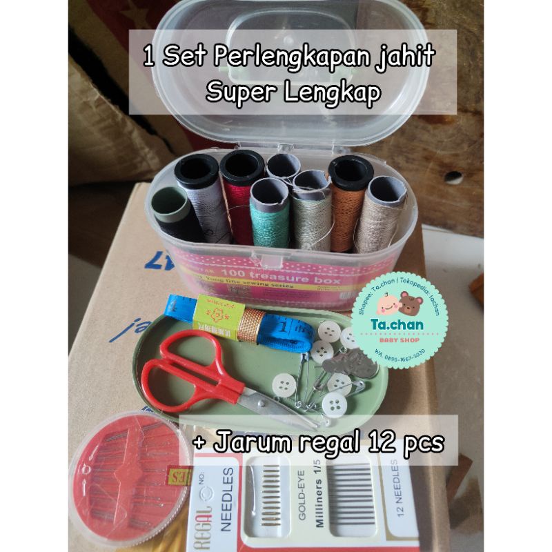 Sewing kit perlengkapan menjahit / jarum jahit / benang jahit / meteran