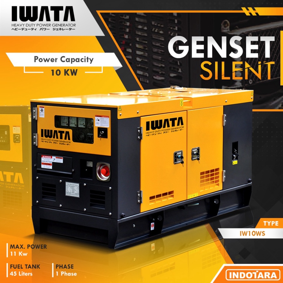 Ready  Genset Diesel IWATA 10Kva Silent - IW10WS