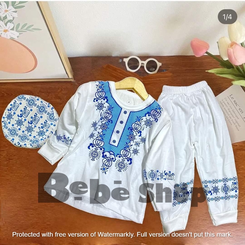 koko anak bahan katun lembut usia 0 sampai 4 tahun//koko lebaran// koko putih anak// koko murah//koko ramadhan