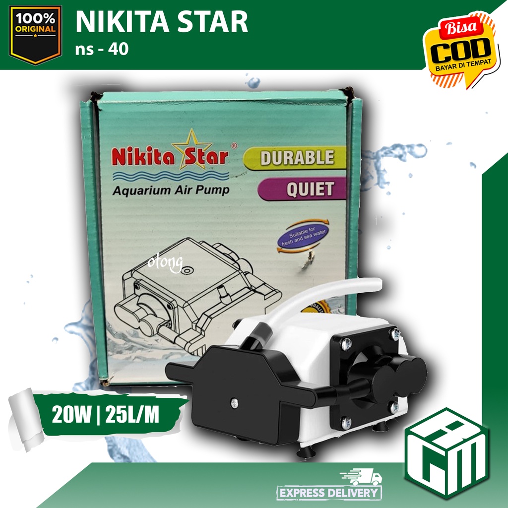 NIKITA STAR NS40 NS 40 Pompa udara aerator airpump kolam ikan aquarium