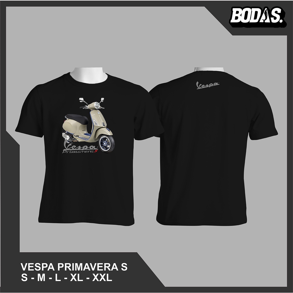 KAOS DISTRO OTOMOTIF MOTOR VESPA MATIC PRIMAVERA-S CREAM