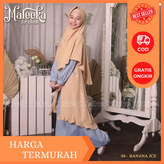 Zaskya Renda Usia 3-12 Tahun Baju Gamis Bahan Crinkle Airflow Anak Perempuan Baju Muslim Anak Peremp