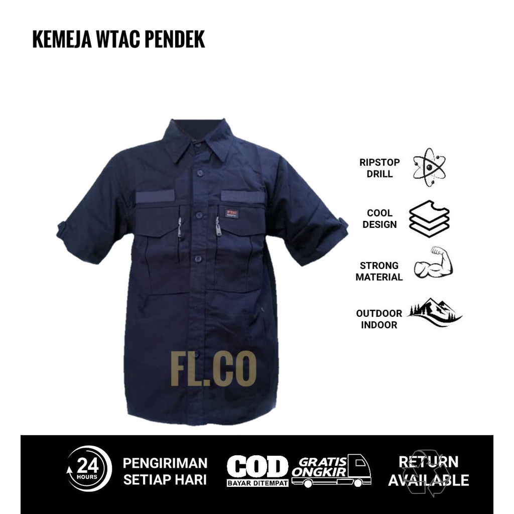 kemeja tactical wtac pendek / kemeja tactical outdoor/ kemeja lapangan