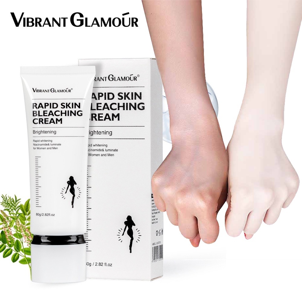 Vibrant Glamour Whitening Cream Krim Pelembab Pemutih Untuk Mencerahkan Kulit denganNiacinamide Krim Pemutih Badan Ketiak dan Selangkangan Mencerahkan kulit Ampuh Cepat 80g