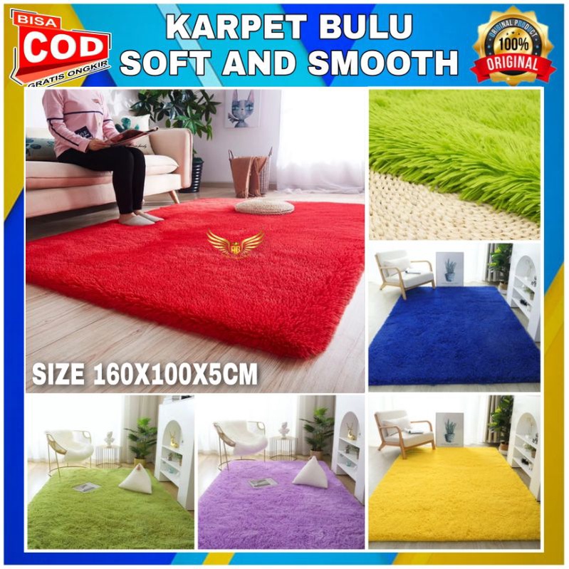 Karpet bulu rasfur uk160x100x5cm