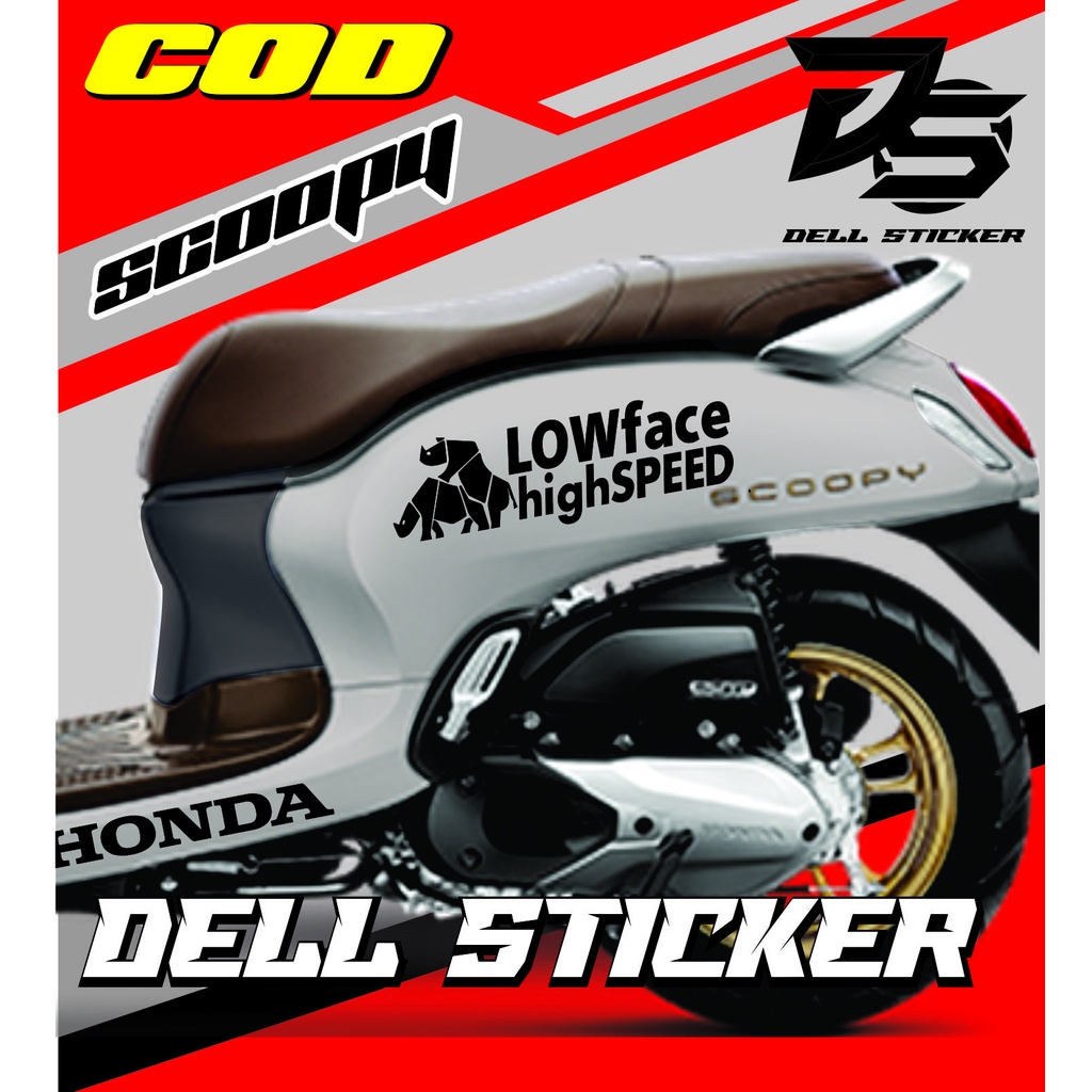 Stiker Motor Scoopy LOWFACE Highspeed stiker terbaru motor scoopy