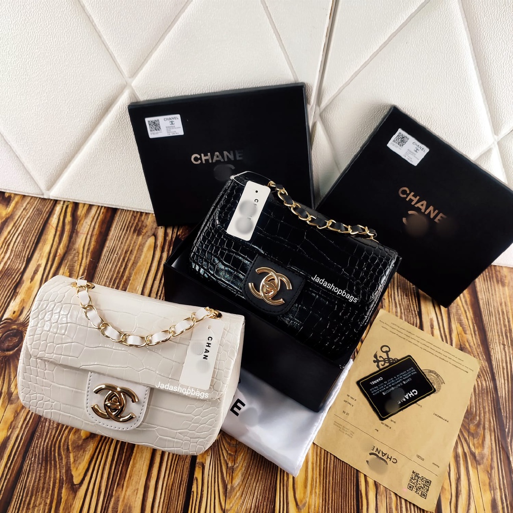 TAS IMPORT BABY CROCO SMALL FREE BOX AAC. GOLD 2 FUNGSI UK.19 BRANDED BAG SLEMPANG MINI MIRROR SUPER NAGITABAGS KALENSHOP KODE 0979