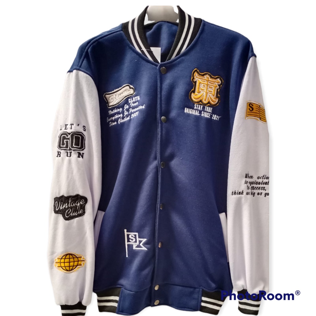 AZ Jaket Varsity Baseball Pria