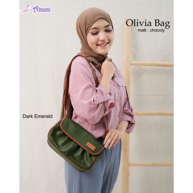 TAS SELEMPANG OLIVIA BAG BY AINUN BAHAN CHOCOLY ANTI AIR WATERPROOF PREMIUM