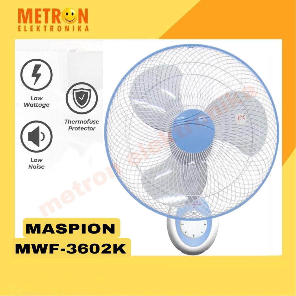 MASPION MWF 3602 K KIPAS ANGIN / WALL FAN 14 INC / MWF3602K