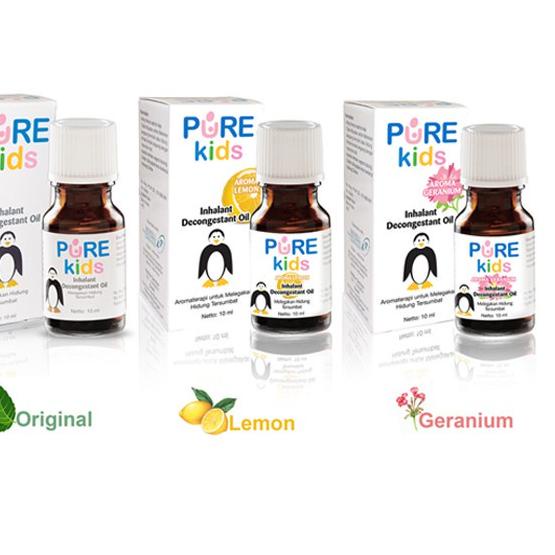 12.12 sale Pure kids baby inhalant decongestant oil 10ml untuk batuk pilek anak obat batuk pilek inh