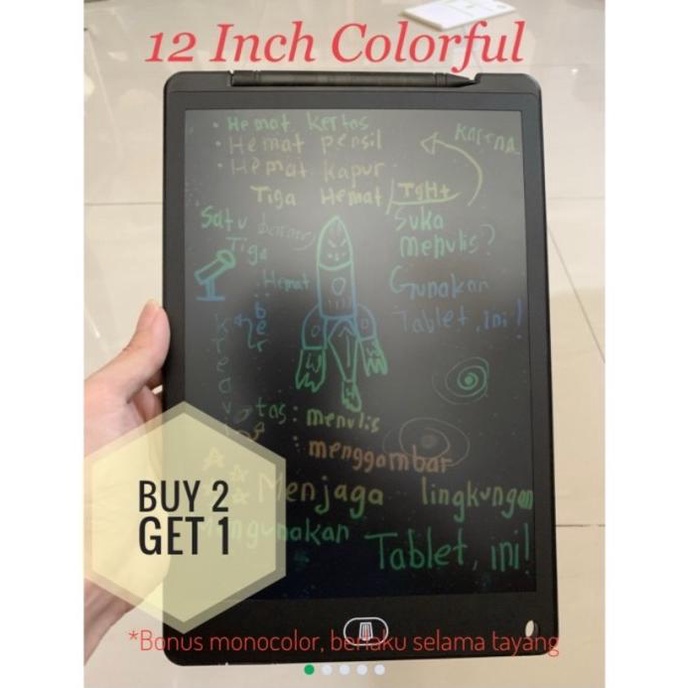 

LCD Writing Tablet Papan Tulis Digital 12 Inch Multi Color