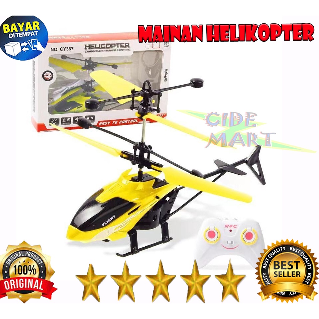 MC Flying Helicopter Mainan Helikopter Terbang RC Remote Control Sensor Remot Control