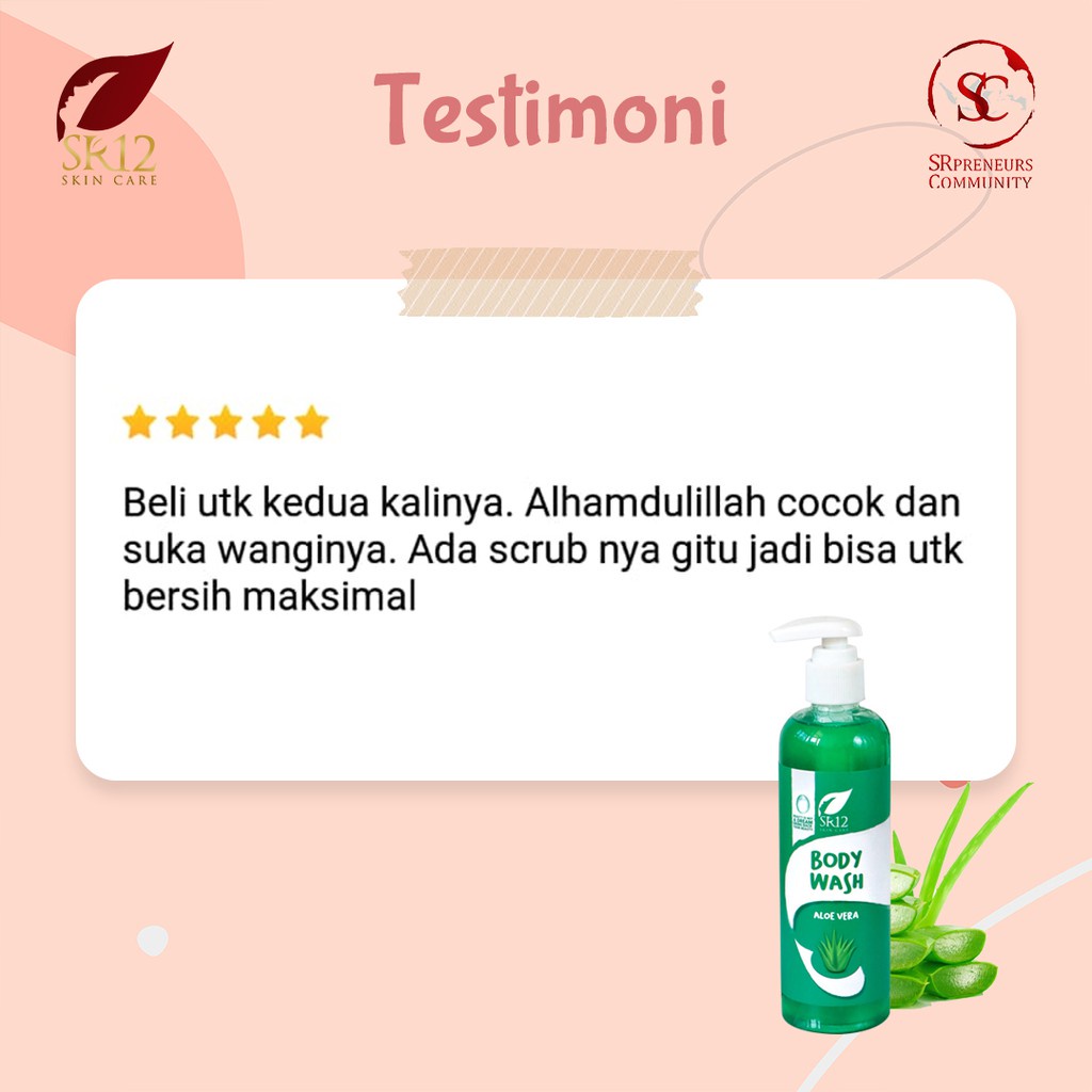 SR12 SABUN MANDI ALOEVERA BPOM / SABUN BADAN CAIR PENCERAH &amp; PENYEGAR KULIT / BODY WASH ALOEVERA