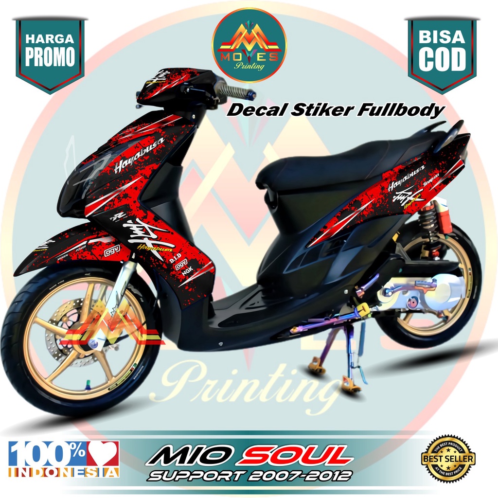 Bisa COD STIKER MIO SOUL STIKER MIO SOUL FULL BODY STIKER VARIASI MIO SOUL STIKER MOTOR YAMAHA MIO S