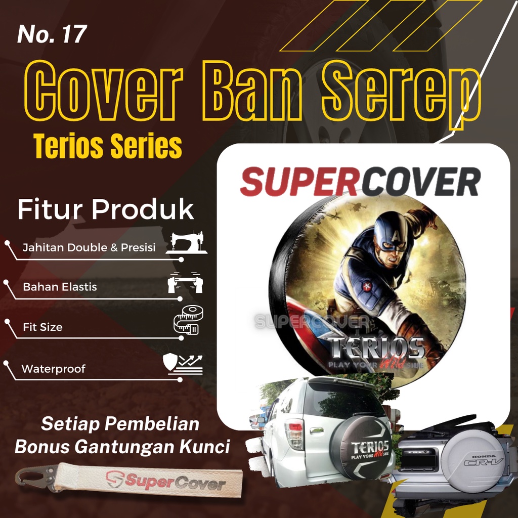 Sarung Ban Serep Daihatsu Terios Cover Ban Serep Kulit Sintetis Daihatsu Terios 17 Penutup Pelindung