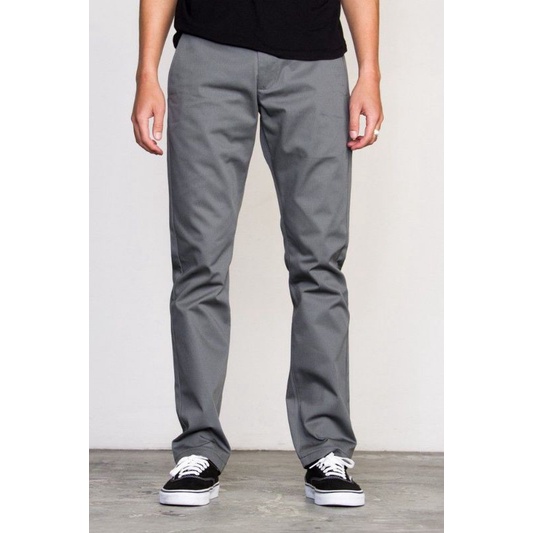 Celana Chino Standar Pria Non Stretch | Chino Pants Straight Reguler Big Size 36-38 INVADE