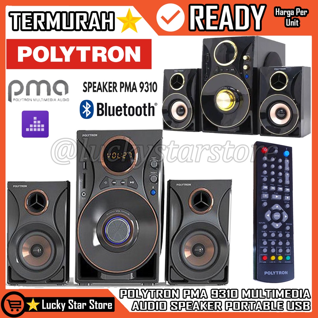 SPEAKER BLUETOOOH AUDIO ACTIVE AKTIF  MULTIMEDIA POLYTRON PMA 9310 PMA9310 AUDIO SPEAKER PORTABEL US