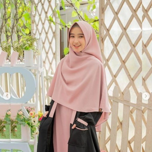 BAYAR DI TEMPAT Elbina Set Gamis Outer Hijab Size S M L XL Matt Moscra