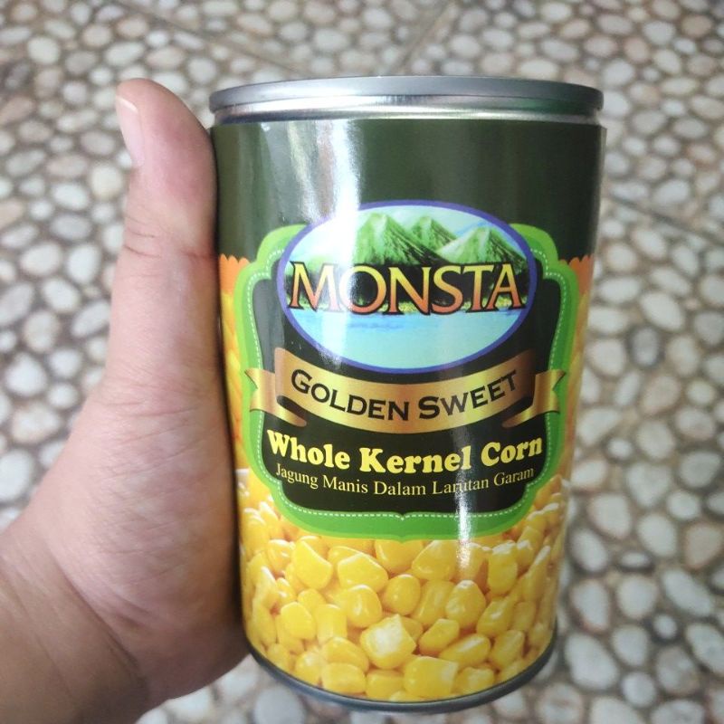 

MONSTA WHOLE KERNEL SWEET CORN (JAGUNG MANIS DALAM LARUTAN GARAM) 400GR