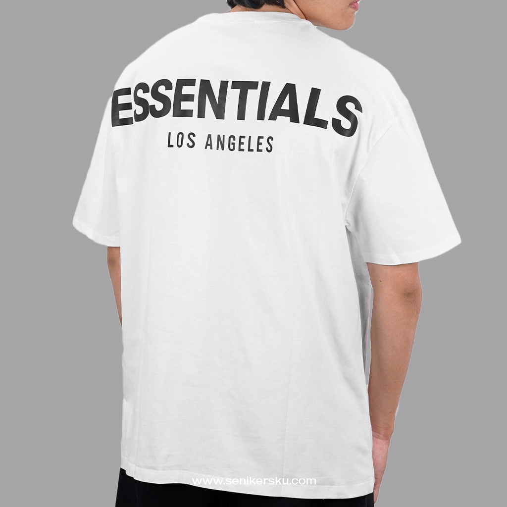 Essentials FOG 3M Boxy Logo LA White Tee SS19