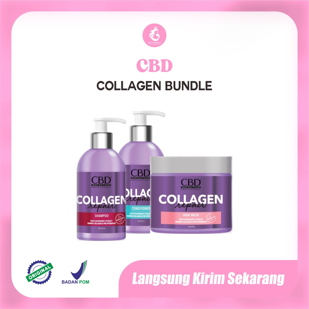 CBD COLLAGEN REPAIR HAIRMASK 500G/SHAMPOO/CONDITIONER250ML