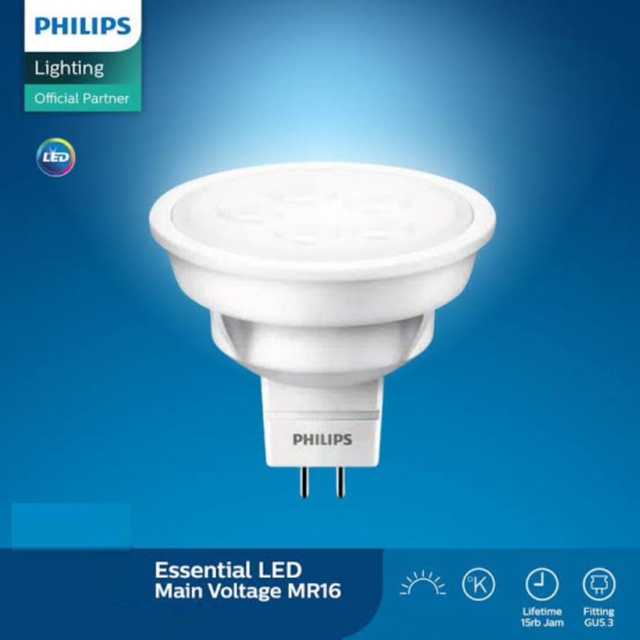 Lampu PHILIPS Essential LED Spot MR16 3W 865 36D Putih