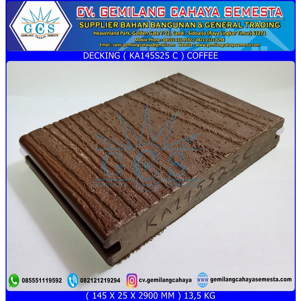 KA145S25 C - Decking WPC / Lantai WPC / Lantai Kolam Renang